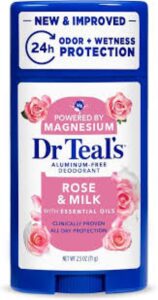 Dr Teals Aluminium Free Deodorant Rose & Milk 71 G/ 2.5 OZ milk.jpg